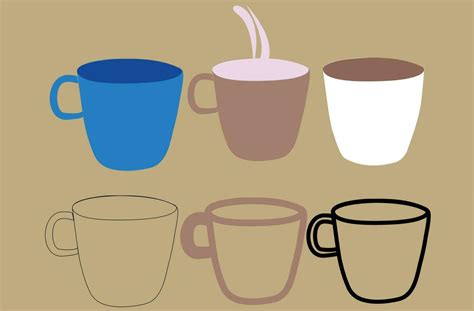 Coffee Cup Vector Illustrations Set Design 33131775 Vector Art At Vecteezy