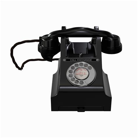 Black Telephone Gpo L With Drawer D Model Cgtrader