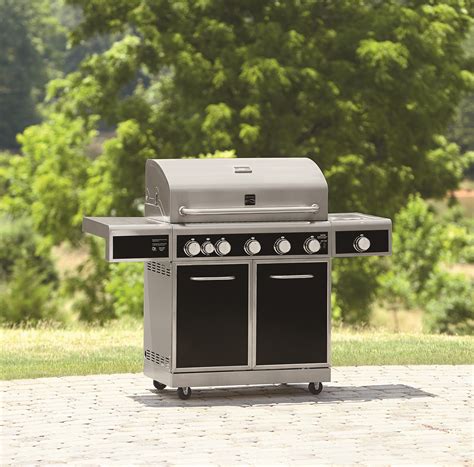 Kenmore 5 Burner Gas Grill With Ceramic Searing And Rotisserie Burners