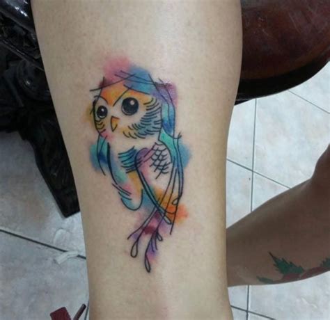 Watercolor tattoo - Watercolor Owl Tattoo by Ivy Mossini... - TattooViral.com | Your Number One ...