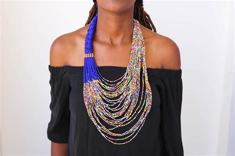 Vasha African Beaded Necklace Zurian