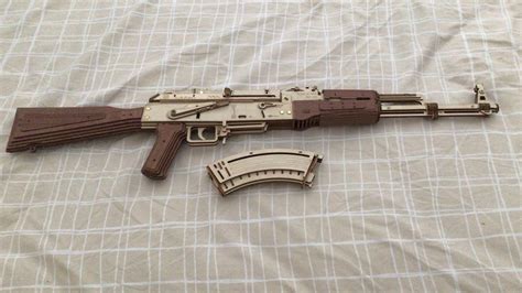 ROKR AK47 Wooden Rubber Band Gun YouTube