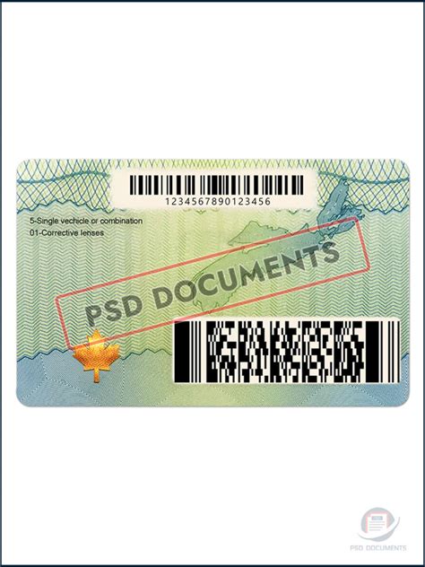 Nova Scotia Drivers License PSD Template V2 PSD Documents