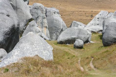 Massive Boulders Formed By Erosion In The Karlu Karlu Stock Photo