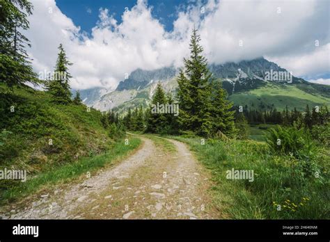 hiking trail around wilder kaiser mountains,tirol - austria Stock Photo ...