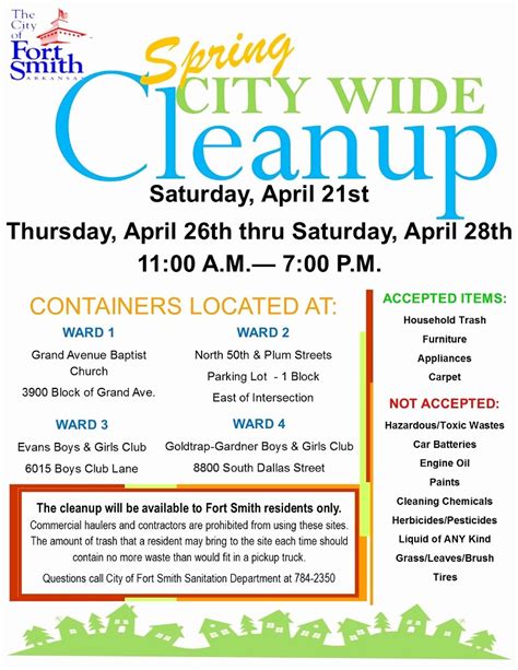 Community Clean Up Flyer Template Free If Public Include Instructions