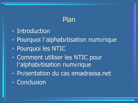 PPT NTIC au service de l alphab é tisation num é rique PowerPoint