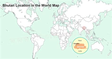 Bhutan Location On World Map