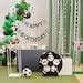 Football Party Backdrop, Paper Streamer Football Party Backdrop, Soccer ...