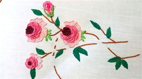 3d Rose Embroidery Cast On Stitch Handembroidery Embroiderydesign