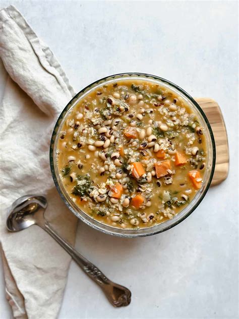 Black Eyed Pea Soup Recipe With Kale And Rice Vegan Plant Empowered Kitchen