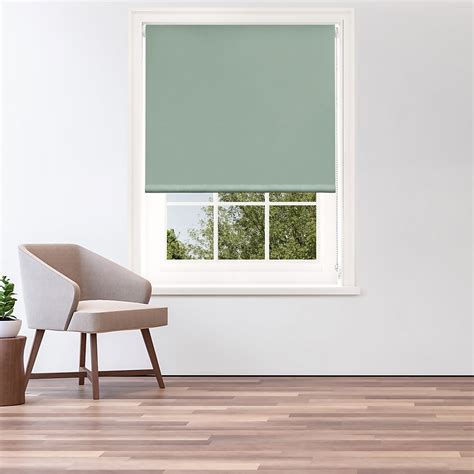 Sage Green Blackout Roller Blind 120cm Homebase