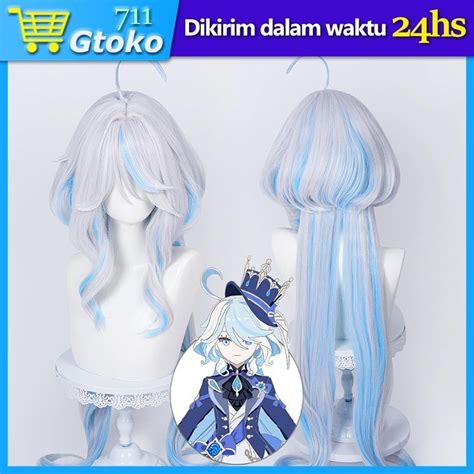 Jual Wig Focalors Cosplay Rambut Palsu Genshin Impact Furina De