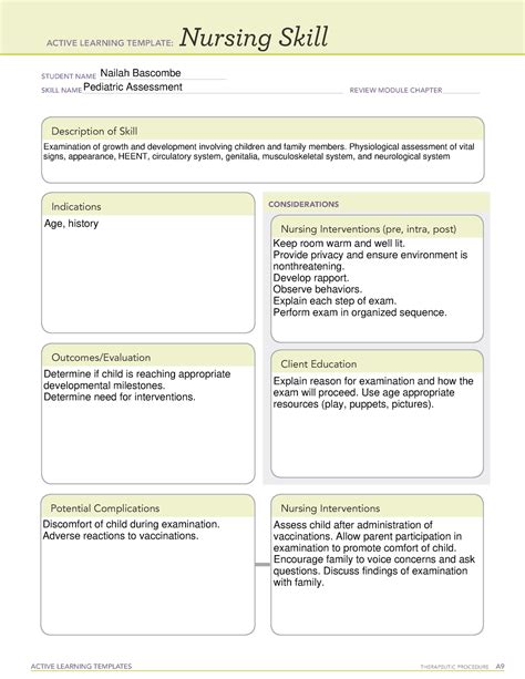 Peds Assessment Pediatrics Active Learning Templates Therapeutic