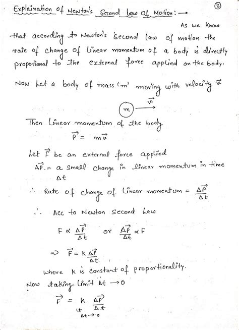 Law Of Motion Handwritten Notes For Class Handwritten Notes Law