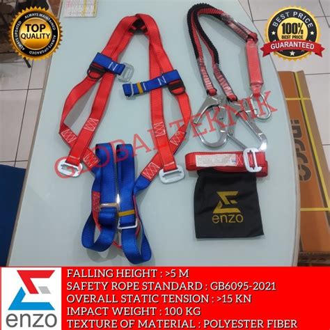 Jual SAFETY BELT FULL BODY HARNES Double HOOK BESAR HARNESS Full Body