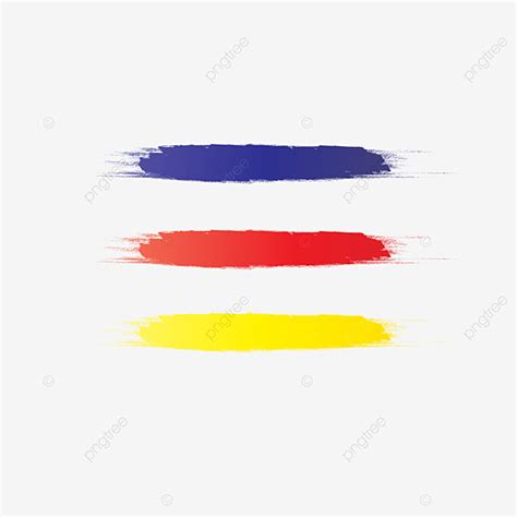 Yellow Brush Stroke Vector Hd Png Images Blue Red An Yellow Color