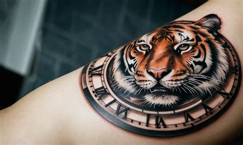 Unveiling The Symbolic Meanings Behind Tiger And Clock Tattoos