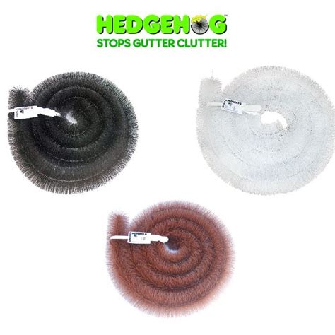 Genuine Hedgehog Gutter Brush Leaf Gutter 100mm 4m Black Brown White