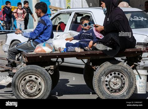 Palestinians Receiving Food Aid For The New Cycle From A Un Unrwa