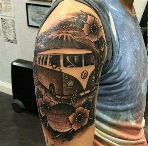 Pin By Kenna On Tattoo Vw Tattoo Sleeve Tattoos Campervan Tattoo