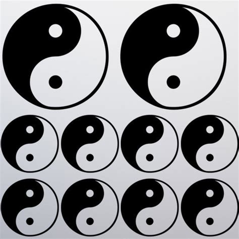 8x Yin And Yang Decals Vinyl Sticker Window T Wall Etsy