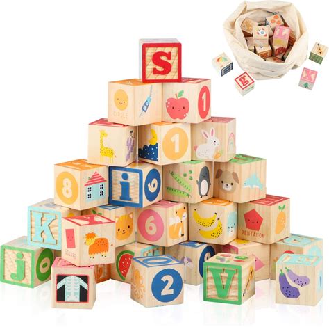 Joqutoys Abc Wooden Building Blocks For Toddlers 1 3 Large