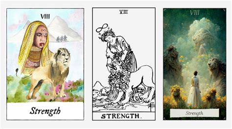 Strength Tarot Card Meaning Word Witchery Designs