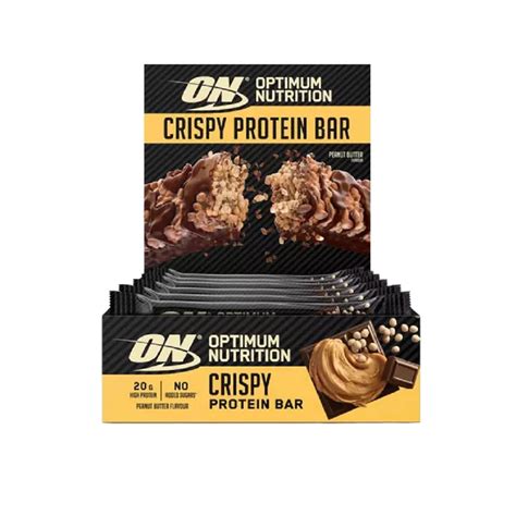 Optimum Protein Crisp Bar 10x65g Nutritioncy Cyprus Supplements Free Delivery