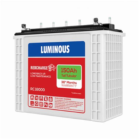 Luminous Red Charge Rc Ah Tubular Inverter Battery At Rs