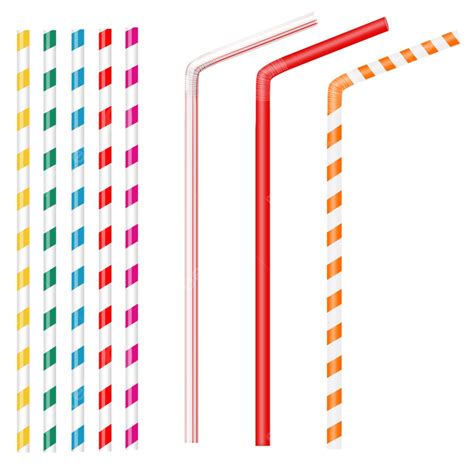 Drink With Straw Clipart Transparent Png Hd Colorful Drinking Straws