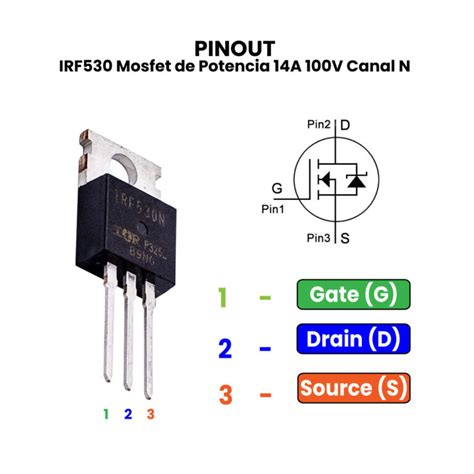 Irf Mosfet De Potencia A V Canal N To Unit Electronics