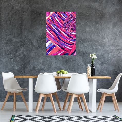 Abstract Pink Painting Hot Pink Wall Art Pink Abstract Etsy