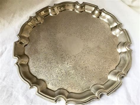 Cavalier Drinks Tray Serving Tray Silver Plated Display Tray Circa