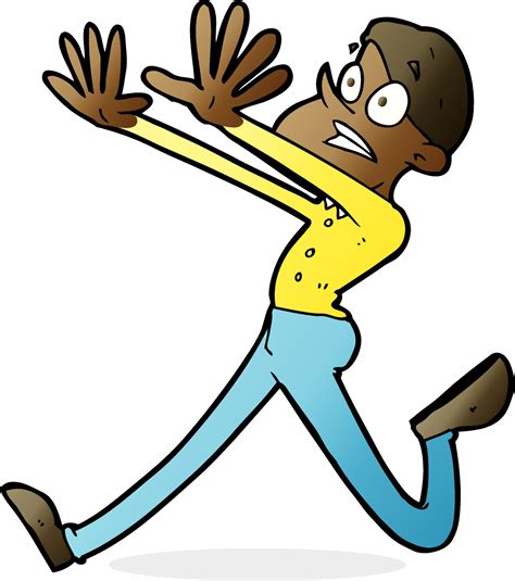 cartoon man running away 12277346 Vector Art at Vecteezy