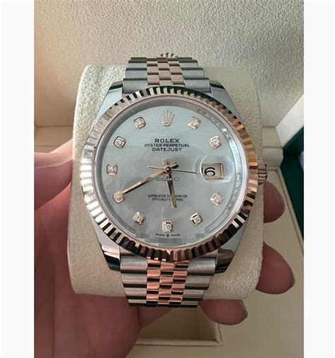 Rolex Datejust Two Tone Rose Gold Jubilee Mother Of Pearl W For