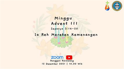 Kebaktin Umum Gbkp Runggun Karawang Minggu Advent Youtube