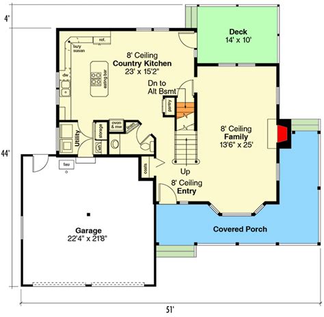 Country Home Plan Under 1700 Square Feet With Wraparound Porch