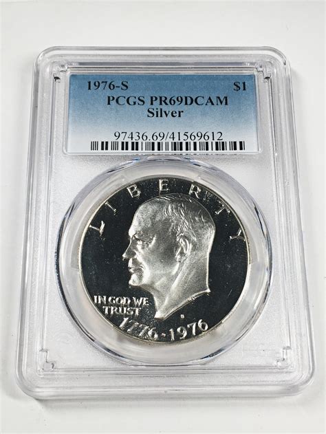 1976 S Proof US Bicentennial Commemorative Eisenhower Silver Dollar