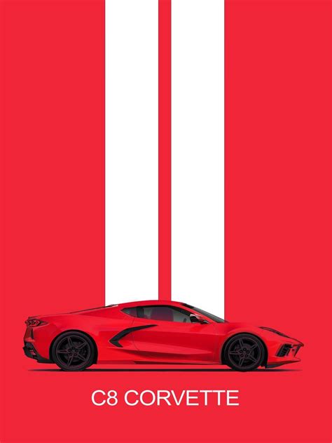 2020 Corvette C8 Poster Print Unframed Corvette Wall Art Great