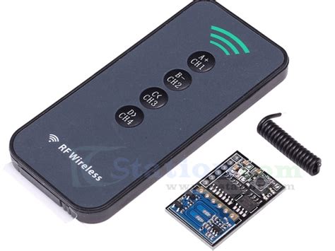 433MHz 4 Channel Wireless Receiver Module 4 Key Remote Control 4 5 5 5V