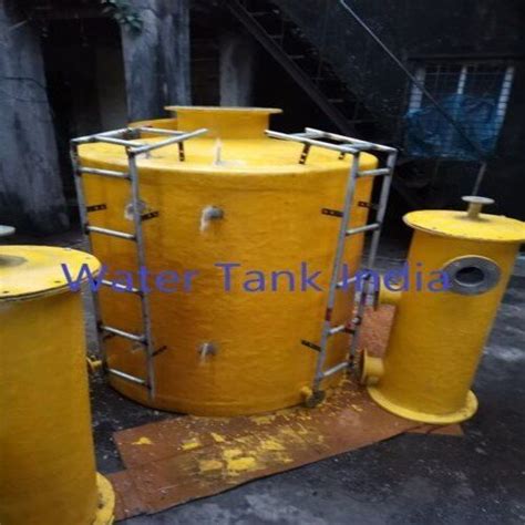 Yellow Color Cylindrical Shaped Frp Grp Body Material Made Industrial