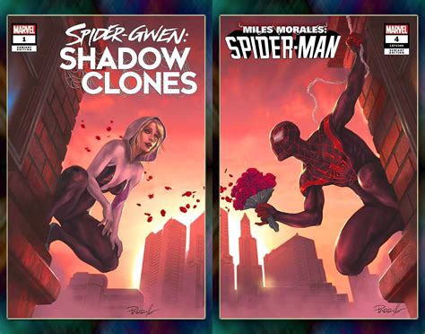 Miles Morales Spider Man 4 Kiss Spider Gwen Shadow Clones 1 Lucio