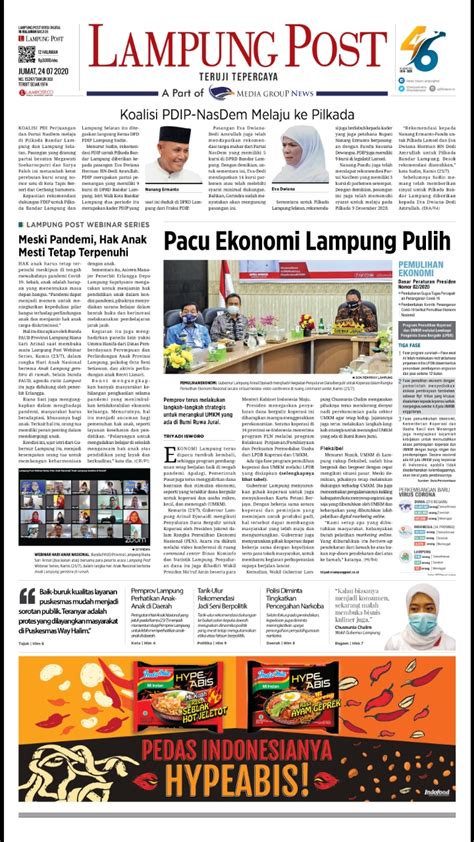 Epaper Edisi Jumat 24 Juli 2020 Lampung Post