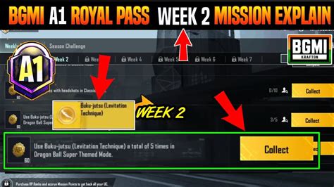 Bgmi A1 Royal Pass Week 2 Mission Explain Buku Jutsu Levitation