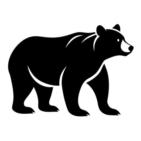 Grizzly Bear Silhouette Vector Image Icon Premium Ai Generated Vector