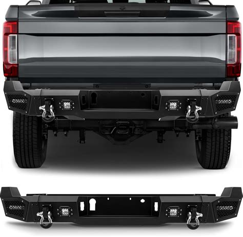 Amazon Astou Texture Black Rear Bumper With D Ring Led Lights