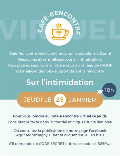 Activités de la semaine du 22 janvier 2024 AQDR MONTMAGNY L ISLET