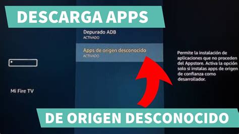 Cómo Instalar apps Desconocidas opciones de desarrollador en fire tv