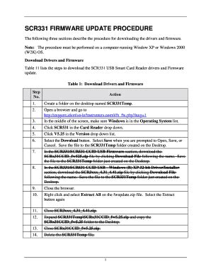 Fillable Online Scr Firmware Update Procedure Cac Fax Email Print